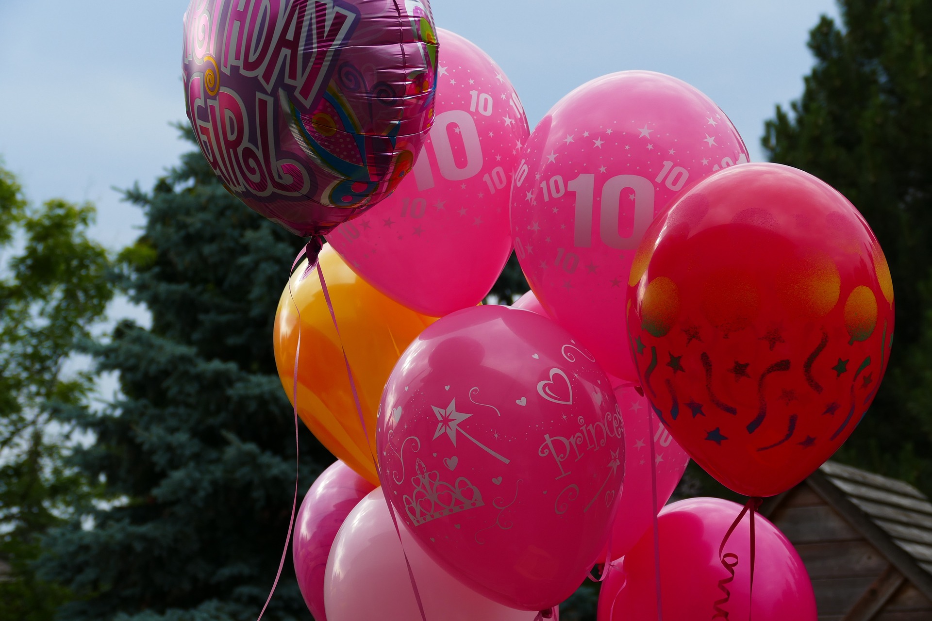 Różowe balony na hel z napisami
